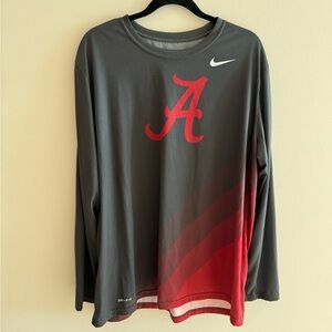 Nike Alabama Long Sleeve Men’s Shirt Dri-fit EUC